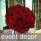 Decor for your next big event designed by Mockingbird Florist