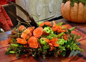 Fall Harvest Centerpiece from Mockingbird Florist in Dallas, TX