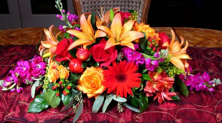 Jeweled Fall Centerpiece Custom  Designed