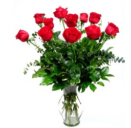 Our Best  Premium Long Stem Roses  in our Classic Urn Vase