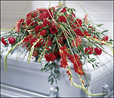 Red Rouge Casket Spray