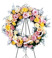  Vibrant Sympathy Wreath from Mockingbird Florist in Dallas, TX
