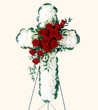  Floral Cross Arrangement from Mockingbird Florist in Dallas, TX