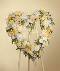 Pink and Yellow Rose Open Heart 