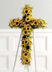 Sunflower Cross from Mockingbird Florist in Dallas, TX
