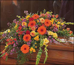 Summer Sentiments Casket Spray