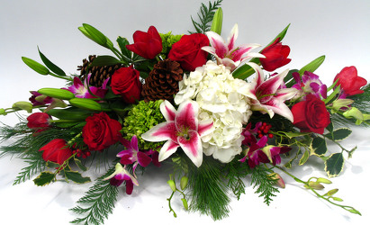 Holland Holiday Centerpiece from Mockingbird Florist in Dallas, TX