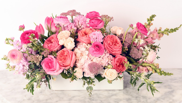 Spring Centerpiece In Pink from Mockingbird Florist in Dallas, TX