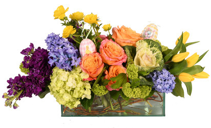 <h1> Easter Garden Centerpiece </h1> from Mockingbird Florist in Dallas, TX