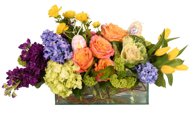 <h1> Easter Garden Centerpiece </h1> from Mockingbird Florist in Dallas, TX