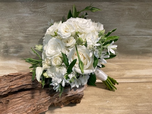 <h1>Monochromatic Nosegay </h1> from Mockingbird Florist in Dallas, TX