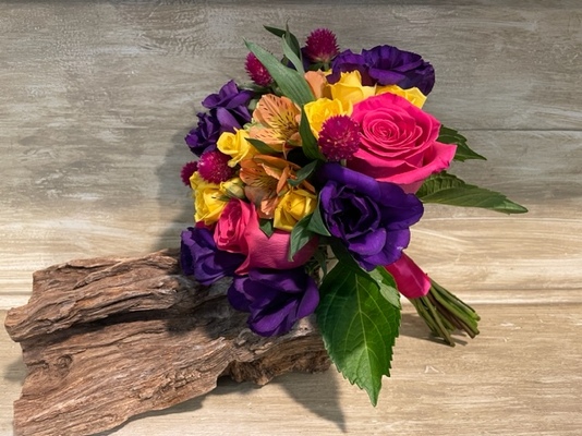 <h1> Bright Color Mix Nosegay </h1>  from Mockingbird Florist in Dallas, TX