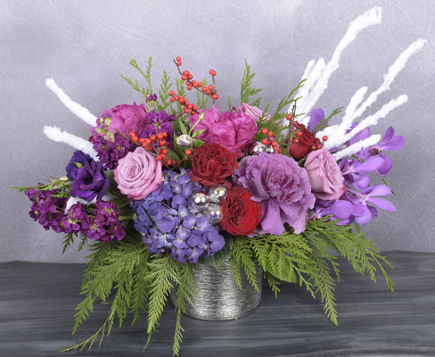 <H1> Holiday in Purples & Peonies </H1> from Mockingbird Florist in Dallas, TX