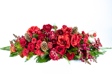 <H1> Merry Blossoms Centerpiece</H1>  from Mockingbird Florist in Dallas, TX