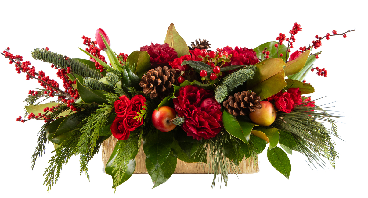 <h1>Peonies & Evergreen Elegance </h1>   from Mockingbird Florist in Dallas, TX