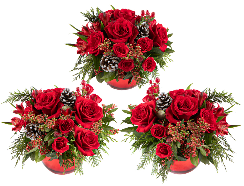 <H1> Noel Petite Trio for Dinning Table</h1> from Mockingbird Florist in Dallas, TX