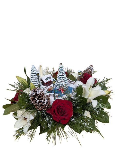 <H1> Frosted Fairytale Centerpiece </h1> from Mockingbird Florist in Dallas, TX <H1> Frosted Fairytale Centerpiece </h1> from Mockingbird Florist in Dallas, TX