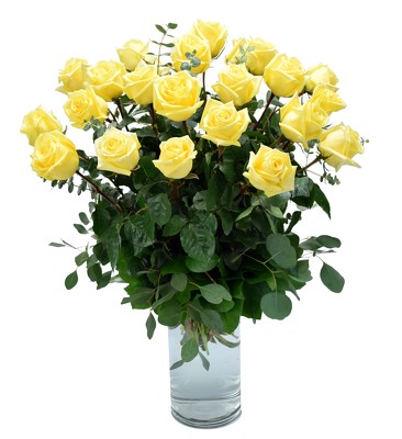 <h1>24 Elegant Yellow Roses</h1> from Mockingbird Florist in Dallas, TX