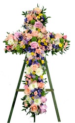 <H1> Botanical Cross </H1> from Mockingbird Florist in Dallas, TX