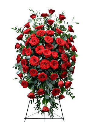 <h1> Red Rose Easel </h1>  from Mockingbird Florist in Dallas, TX