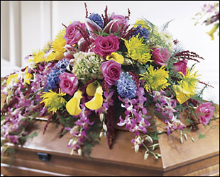 Refreshing Mix Casket Spray from Mockingbird Florist in Dallas, TX