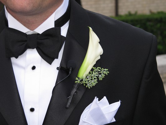 Boutonniere from Mockingbird Florist in Dallas, TX