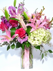It's A Girl flower arrangement from Mockingbird Florist in Dallas, TX