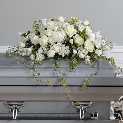 <H1> Heavenly Grace Casket Design </H1> from Mockingbird Florist in Dallas, TX